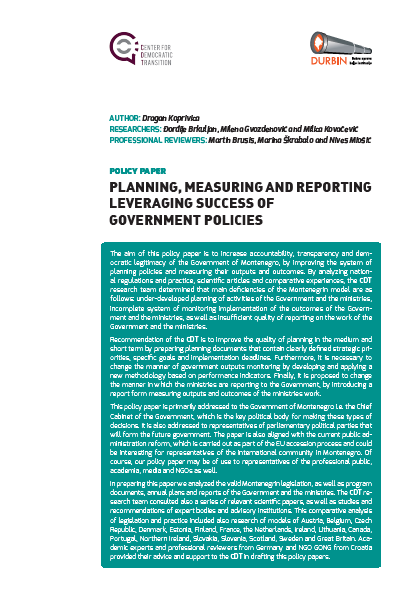 Planning, Measuring and Reporting Leveraging Success of Government ...